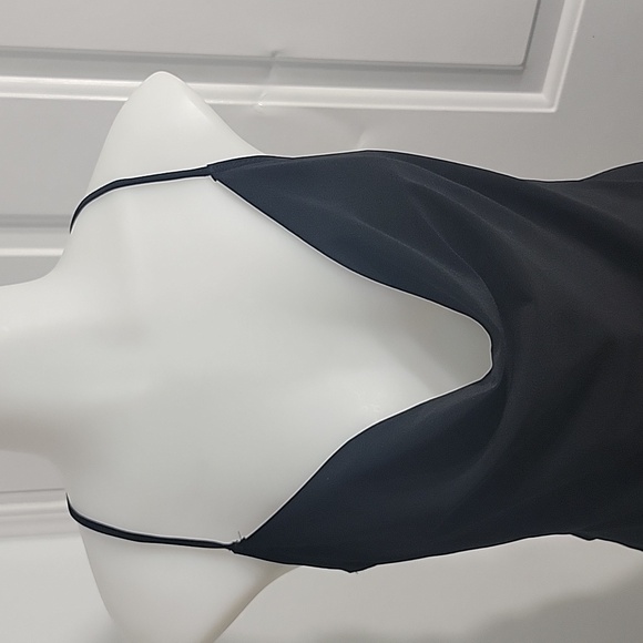 Black Deep Slouch Front Jewelry Back Out Halter - Picture 2 of 5